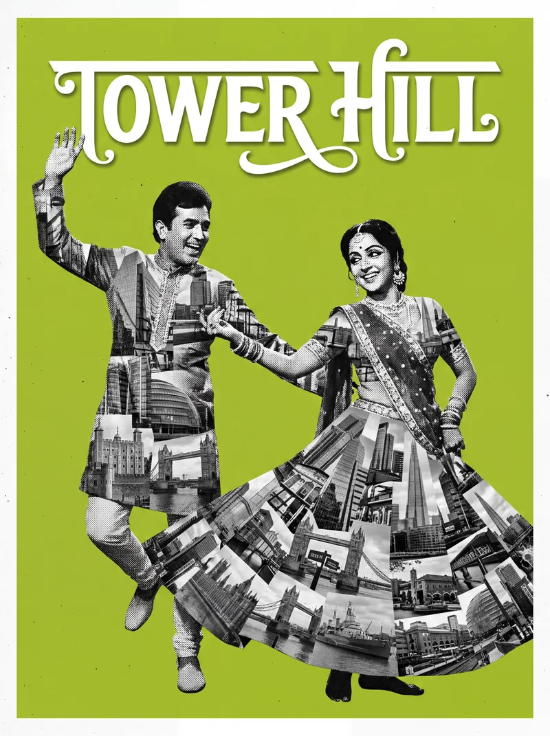 Tower Hill Bollywood-style poster — London tube station wall art print