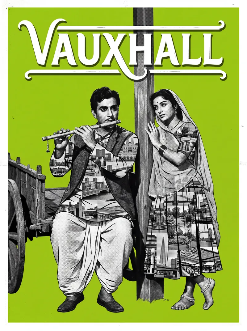 Bollywood-style art print of Vauxhall, London