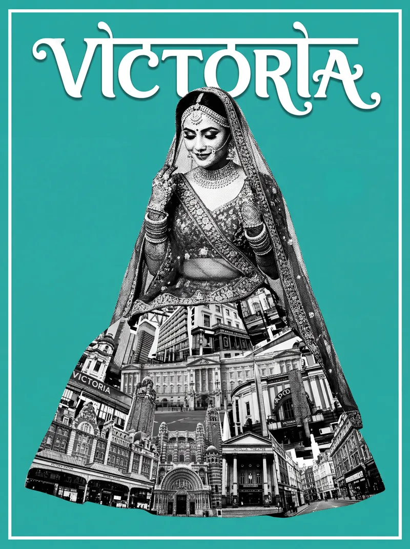 Bollywood-style art print of Victoria, London