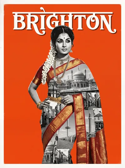 Bollywood-style art print of Brighton, UK