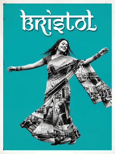 Bollywood-style art print of Bristol, UK