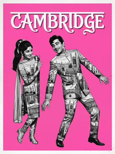 Bollywood-style art print of Cambridge, UK