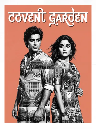 Bollywood-style art print of Covent Garden, London
