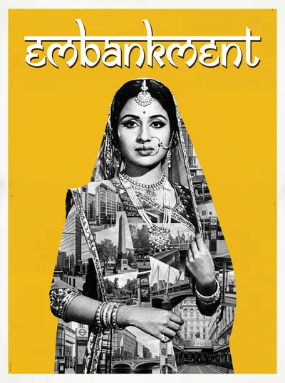 Bollywood-style art print of Embankment, London