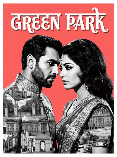 Bollywood-style art print of Green Park, London