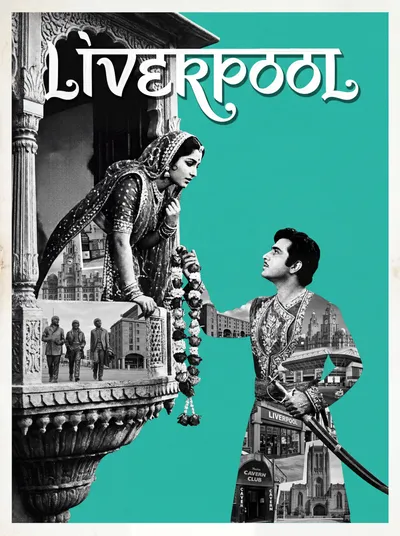 Bollywood-style art print of Liverpool, UK