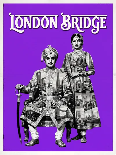 Bollywood-style art print of London Bridge, London