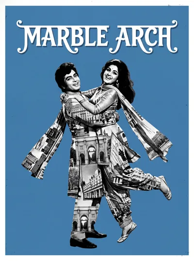 Bollywood-style art print of Marble Arch, London