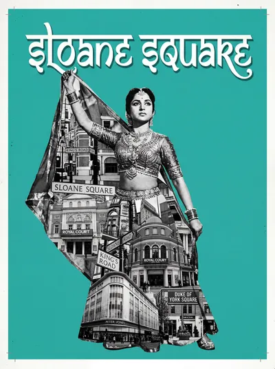 Bollywood-style art print of Sloane Square, London