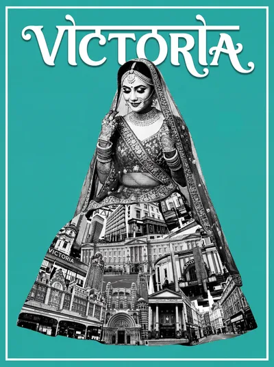 Bollywood-style art print of Victoria, London