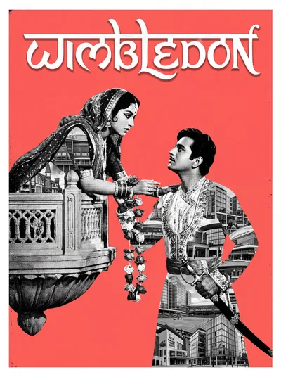 Bollywood-style art print of Wimbledon, London