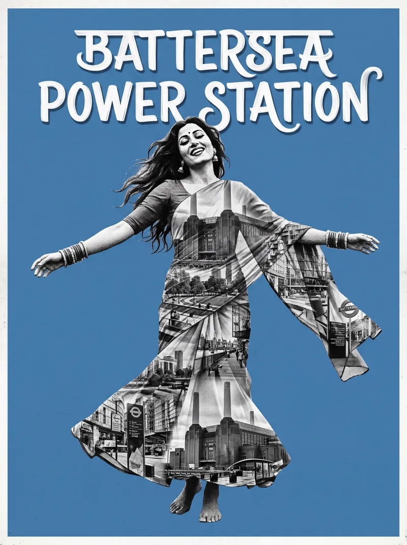 Battersea Power Station Bollywood-style poster by SpicyEditions