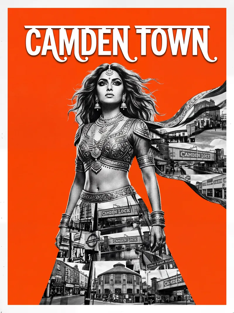 Camden Town Bollywood-style poster by SpicyEditions