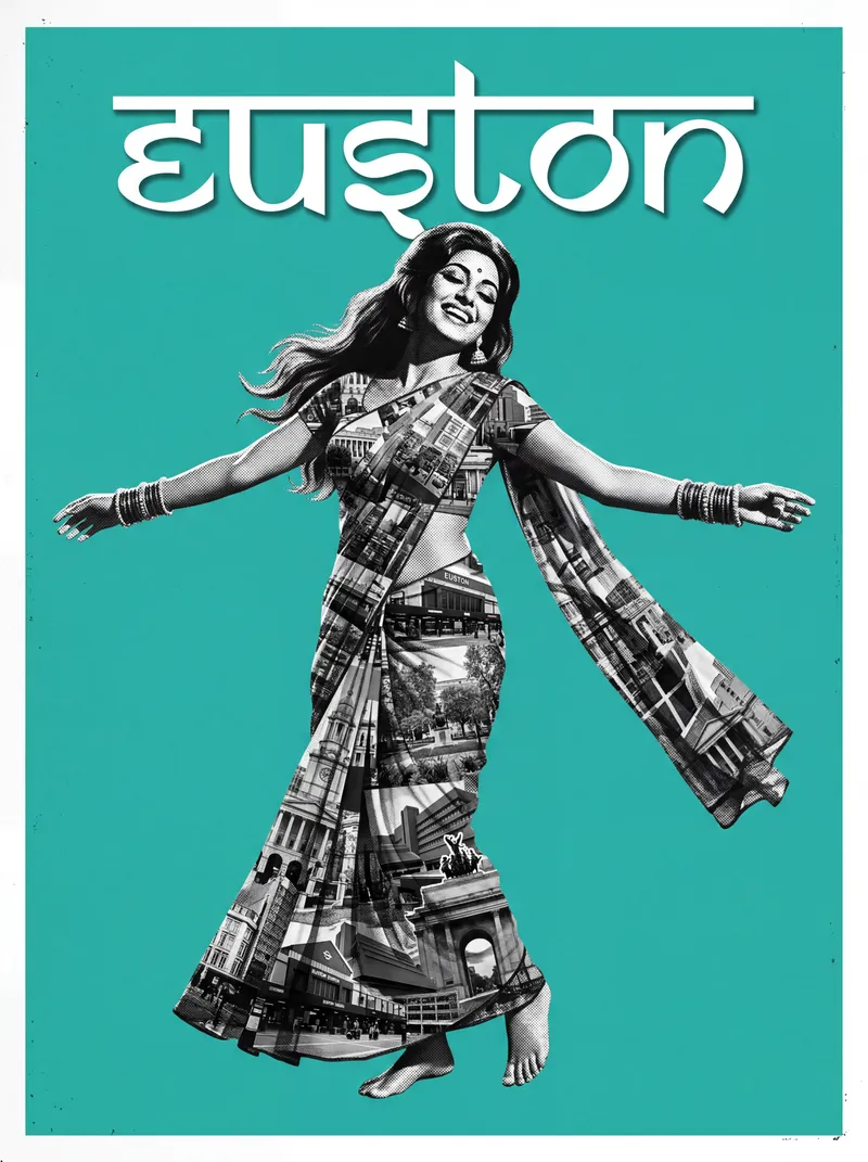Euston Bollywood-style poster by SpicyEditions