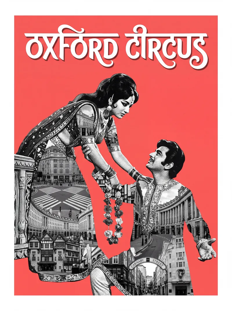 Oxford Circus Bollywood-style poster by SpicyEditions