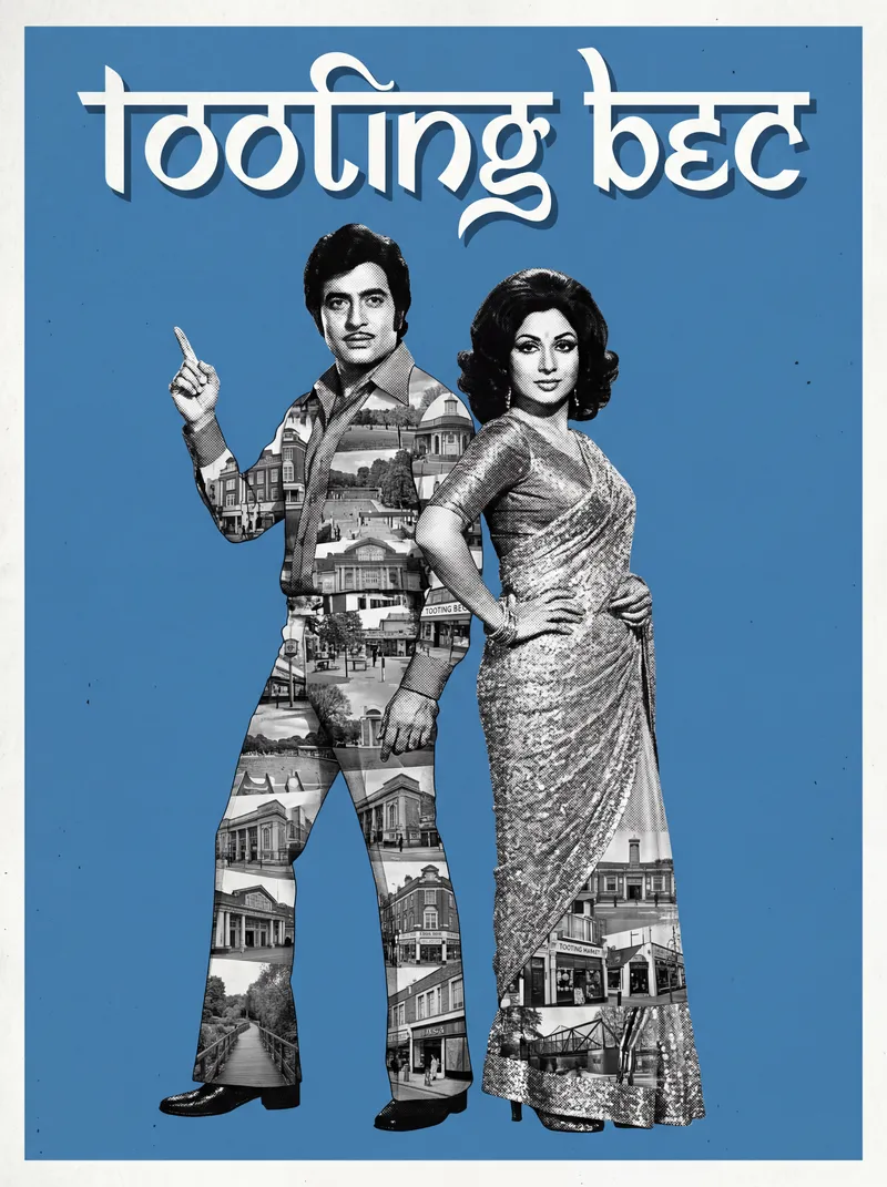 Tooting Bec Bollywood-style poster by SpicyEditions